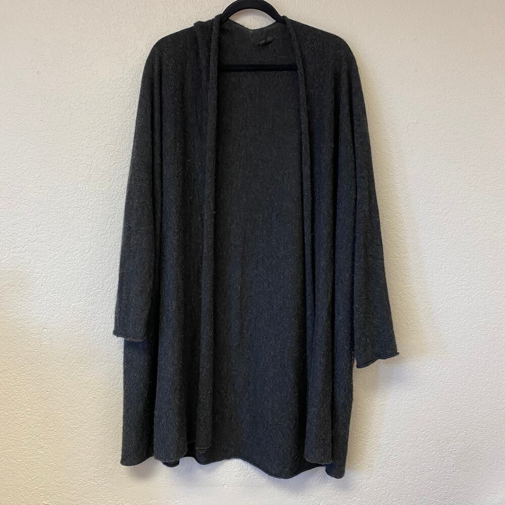 The Row Cashmere Silk Open Front Cardigan Small Black